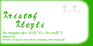 kristof klezli business card